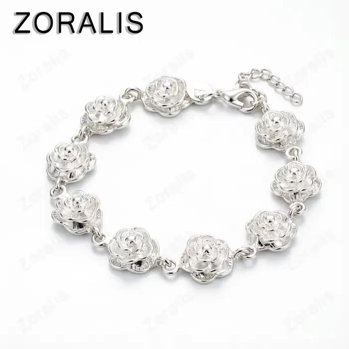 Bracelets en or 18 carats pour femmes, chaîne à main en forme de fleur, bijoux de mode pour fête, fi