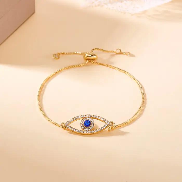 Bracelet de luxe léger en Zircon bleu pour femmes