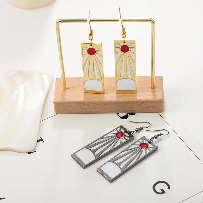 Boucles d'oreilles en métal Demon and The Slayer