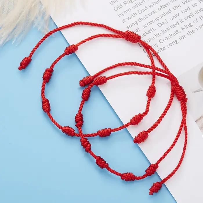 Bracelet de Protection en corde rouge fait à la main
