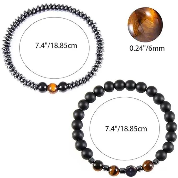 2 pièces/ensemble Bracelet de guérison magnétique soulagement de la douleur de l'arthrite, perte de