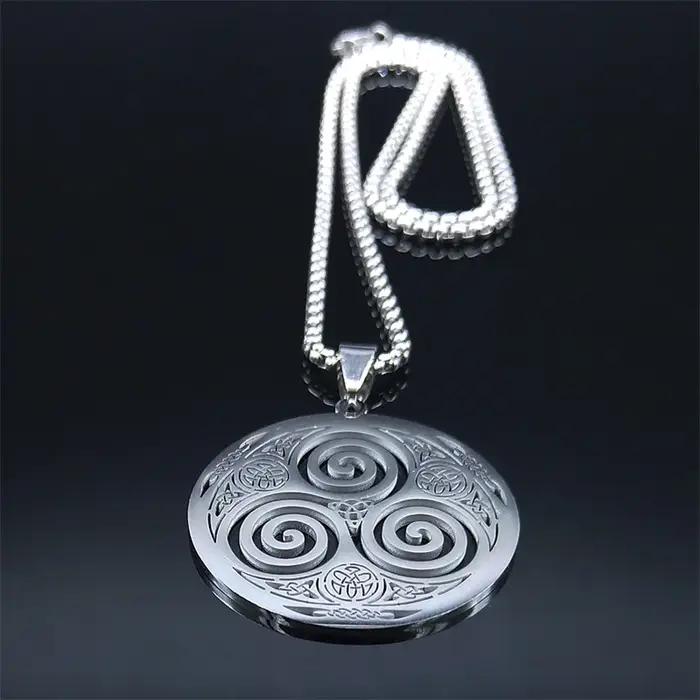 Collier Vortex de sorcellerie en acier inoxydable