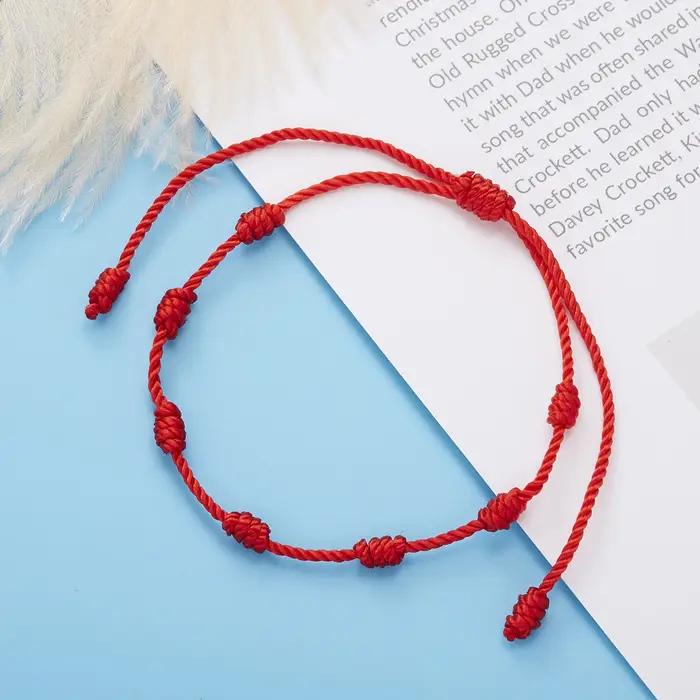 Bracelet de Protection en corde rouge fait à la main