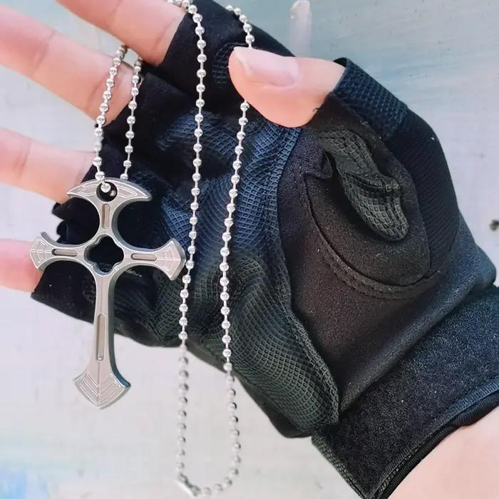 JOPmotEDC-Collier croix pour hommes