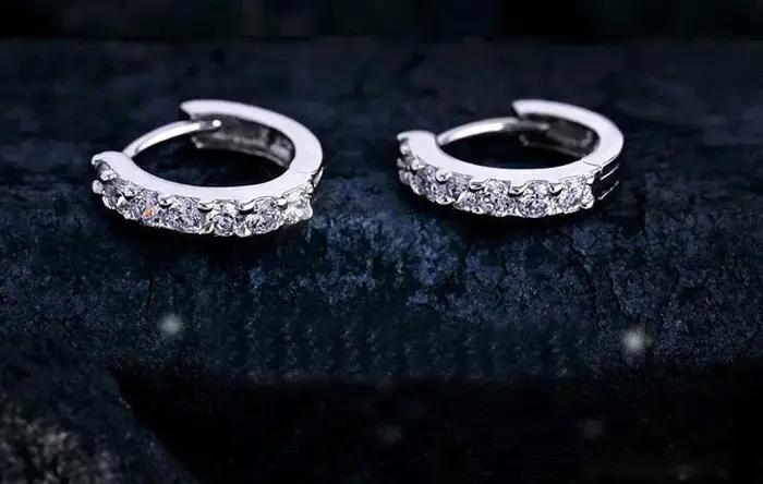 Boucles d'oreilles en argent Sterling 925 de haute qualité
