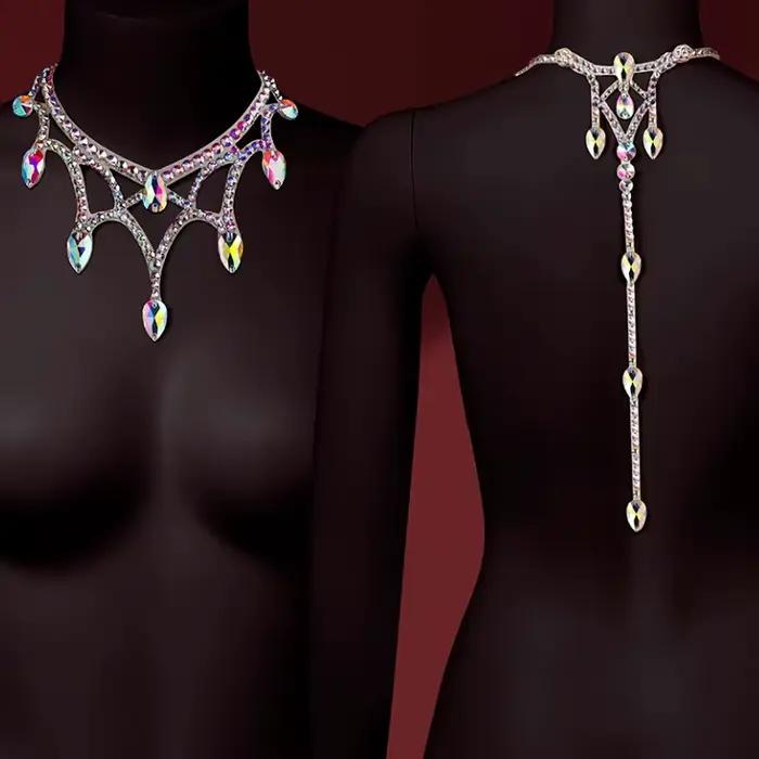 Collier de danse du ventre pour femmes, accessoires de bijoux gitans, danse orientale, compétition p