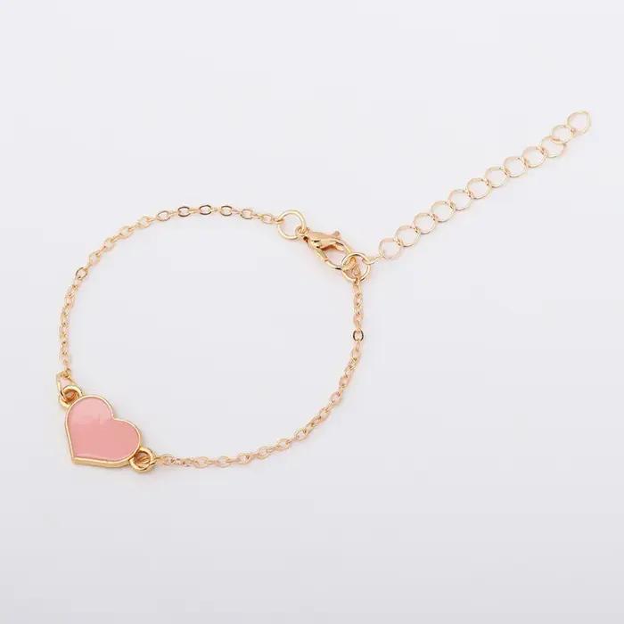 Bracelet coeur d'amour pour femmes réglable plaqué or chaîne O lien de cheville amitié saint valentin bijoux festifs cadeaux Брасeko