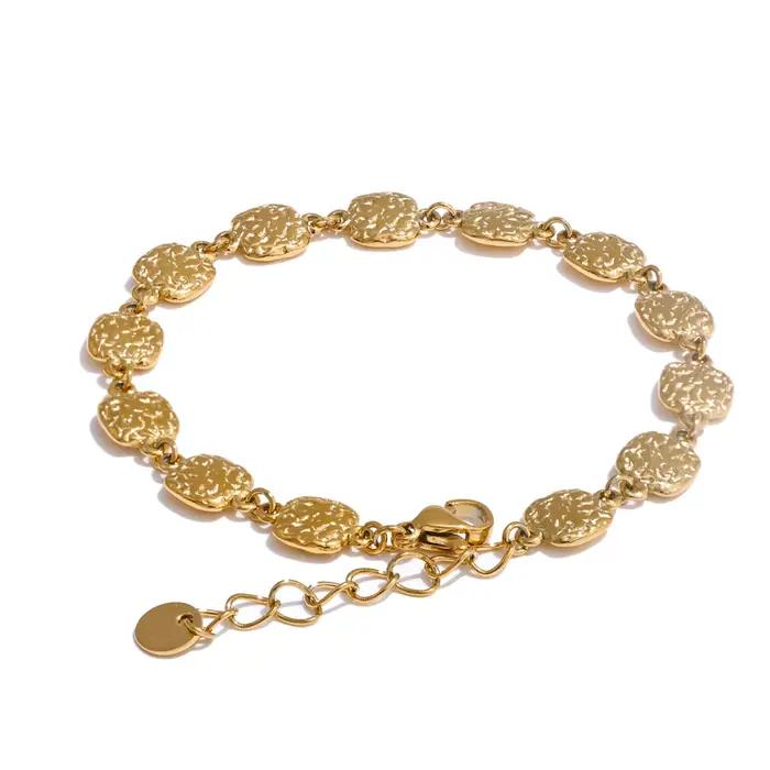 NiNice Bracelet Bracelet de mode en acier inoxydable en forme de coeur élégant Design Unique bijoux
