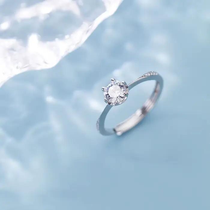 Bagues en argent Sterling 925 et Zircon pour femmes