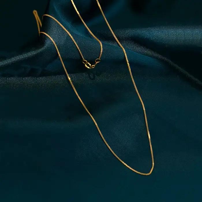 Collier en or véritable 18 carats pour femmes