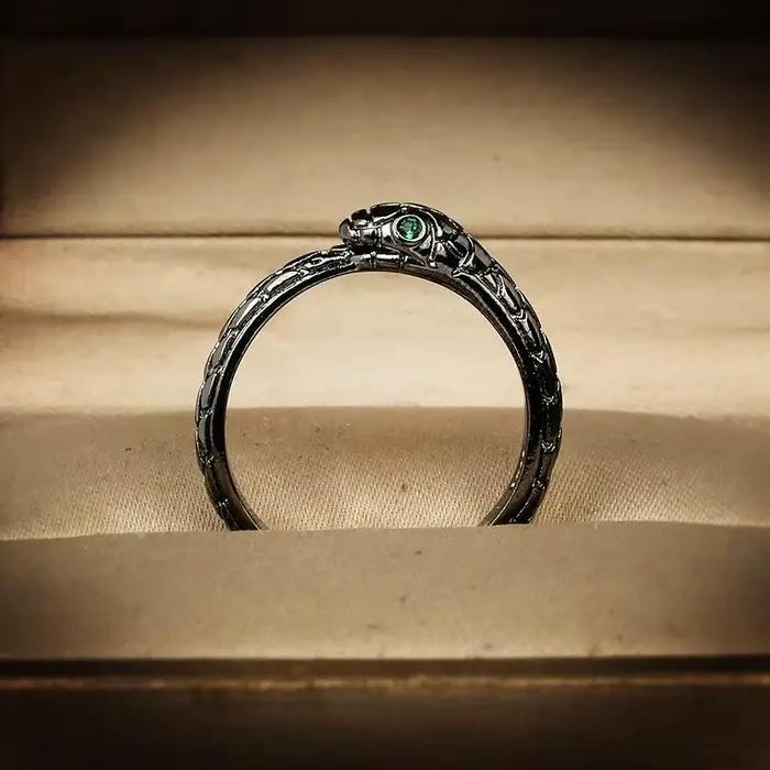 Bagues Créatives en Forme de Salle Noire pour Homme, Bijoux de ixExagérés, Cadeau d'Anniversaire, Décoration d'Halloween