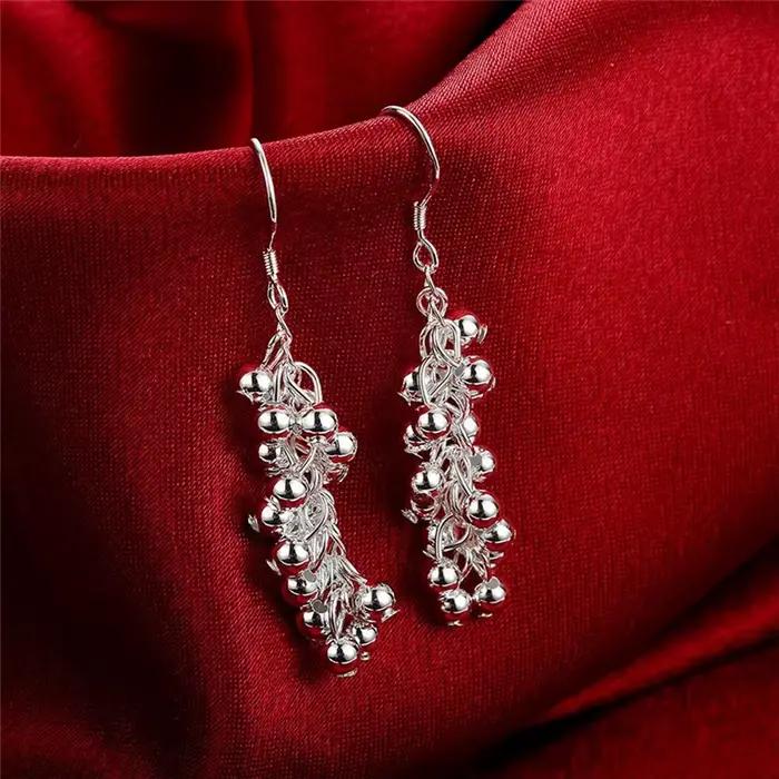 Boucles d'oreilles pendantes en argent regardé 925 pour femmes