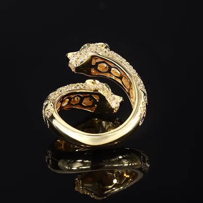 Bague léopard réglable avec motif animalier de Rotterdam