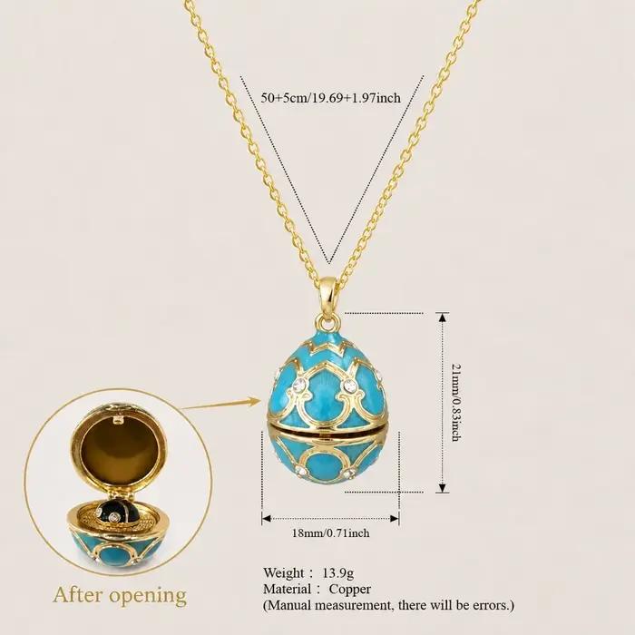 Collier vintage avec fermoir ouvert en forme d'œuf