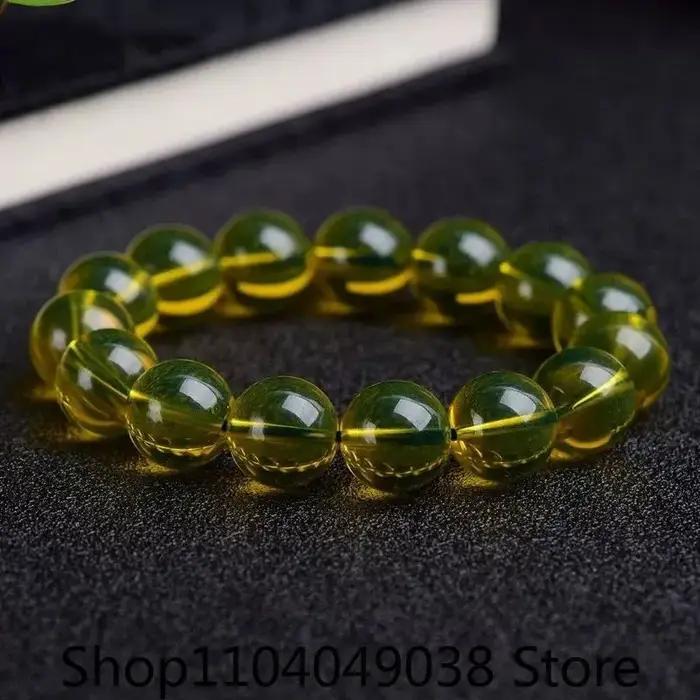 Bracelet de perles de bouddha en ambre bleu naturel, bijoux de haute qualité pour occasions spéciales, cadeau de vacances, bijoux de mode élégants, bracelet à brins unisexe
