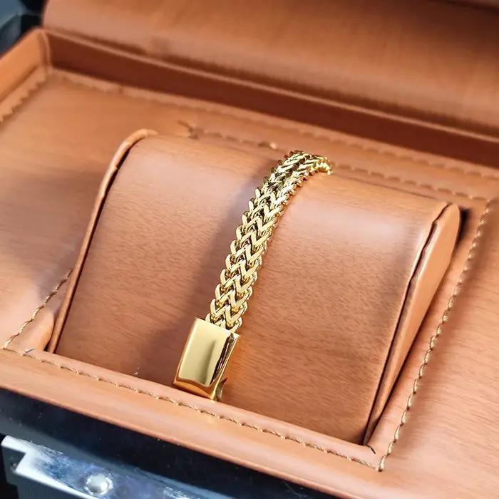 Bracelet chaîne dorée pour hommes et femmes