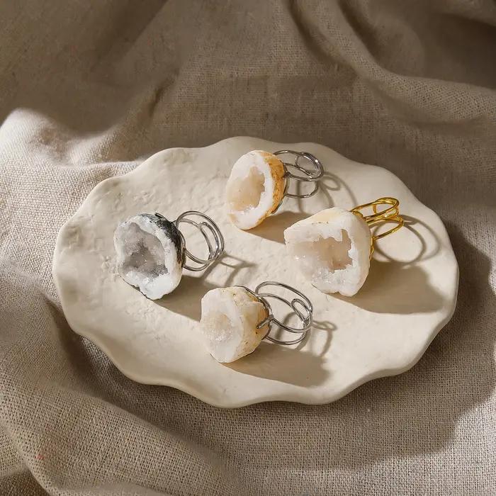 Bagues en quartz clair