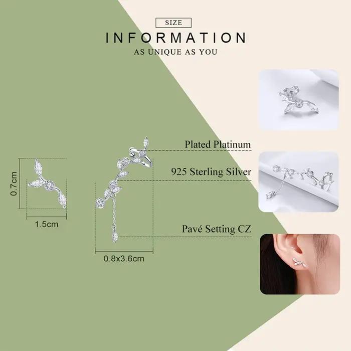 Boucles d'oreilles Bamoer en zircon