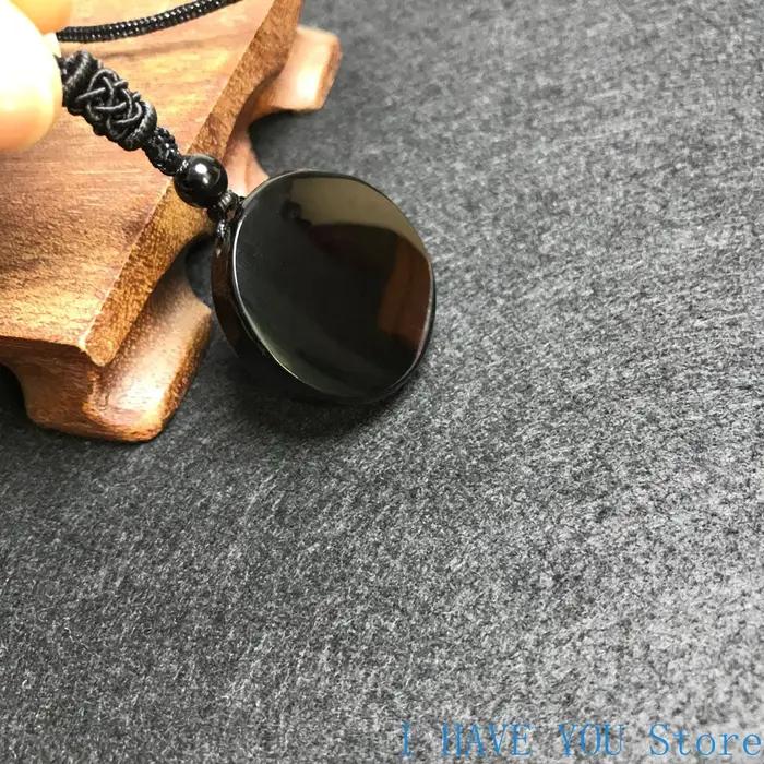 Collier arbre de vie en obsidienne véritable naturelle