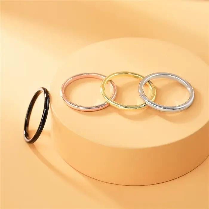 Bague en tungstène TIGRADE pour femmes, classique, argent noir or rose, tracker de fitness, pour événements et quotidien