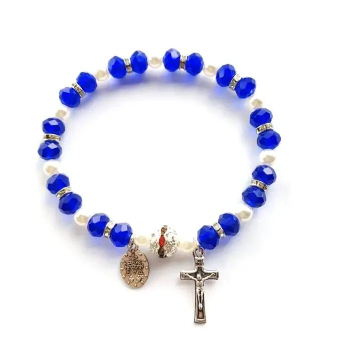 367a Rosary Bracelet Perle élastique Charme fille fille Hands Decoration