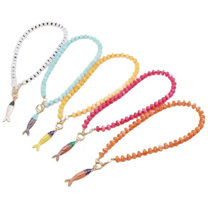 Collier de perles coloré pour femme