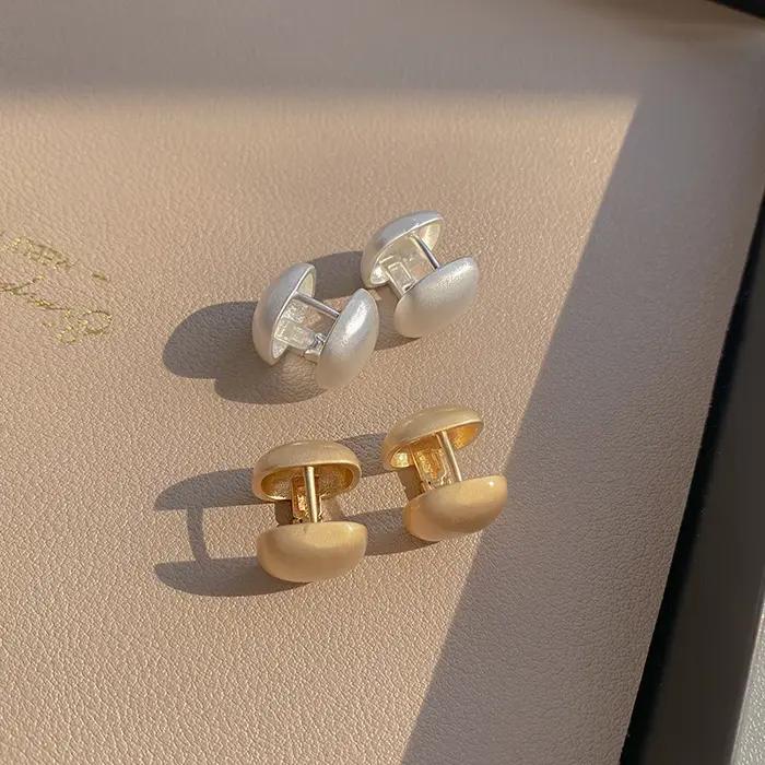 Boucles d'Oreilles Géométriques Bergame ChimBrushed pour Femmes