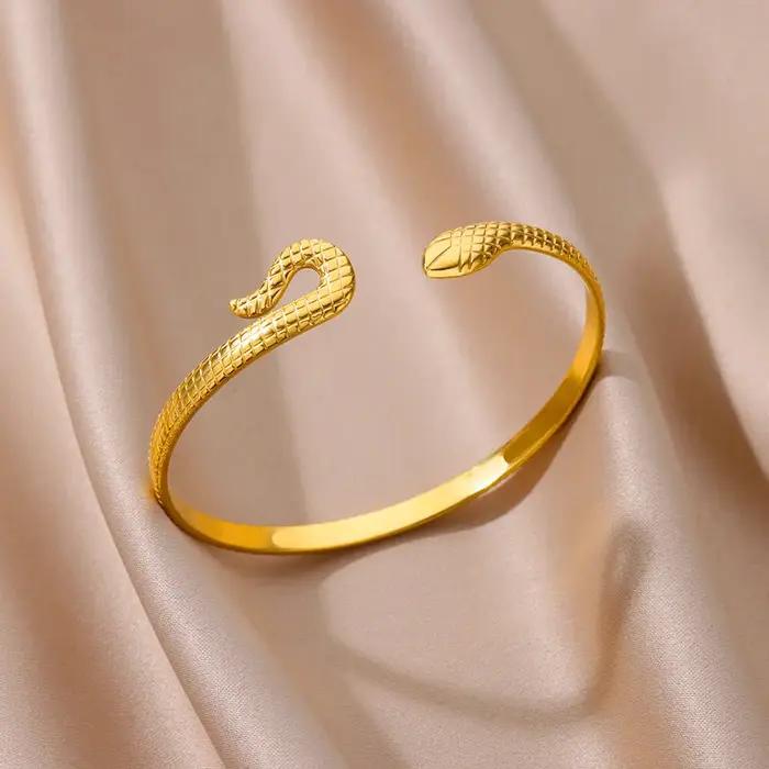 Bracelet serpent en acier inoxydable pour femmes