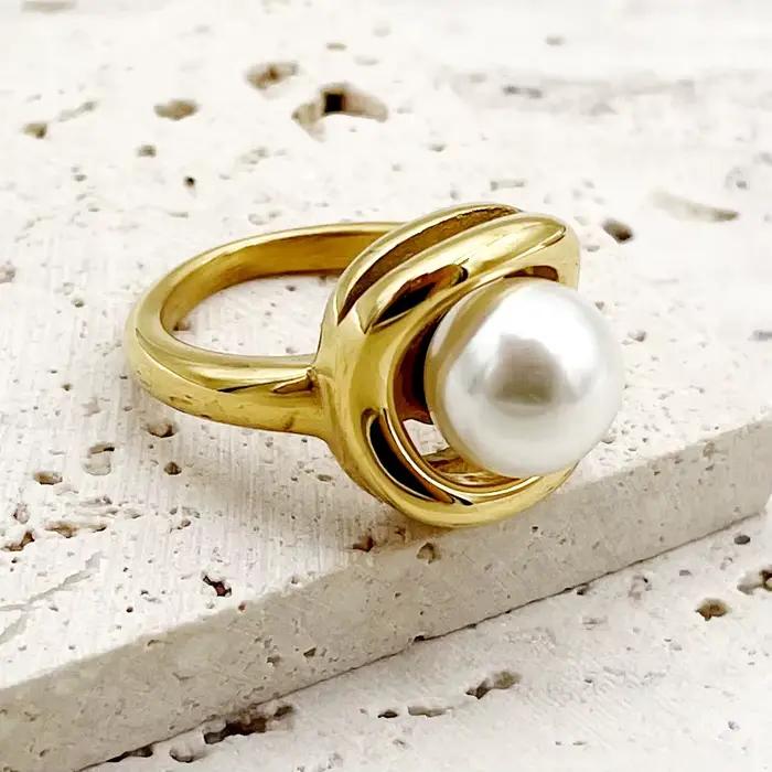 May @ RZ-Bague en perles d'acier inoxydable