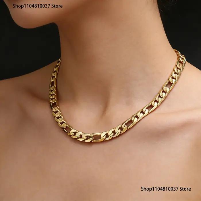 Collier classique pour hommes en or plaqué 18 carats