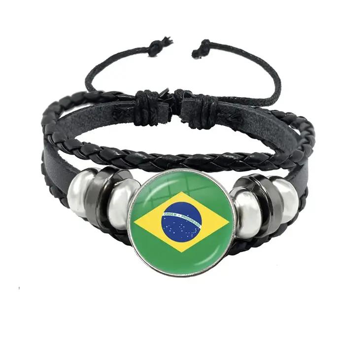 Bracelet Drapeau du Monde Bijoux Multiculturels à la Mode pour Homme et Femme Occasions Spéciales