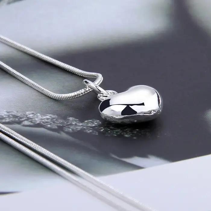 Collier avec Pendentif Petit Cœur en Argent pour Femme