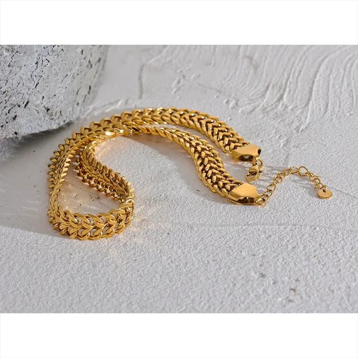 Yhpup – collier cubain en acier inoxydable poli de haute qualité