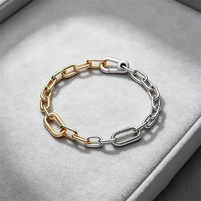 Bracelet Original Me en Argent Sterling 925 avec Perles Rondes pour Femme – Bijou de Luxe Tendance