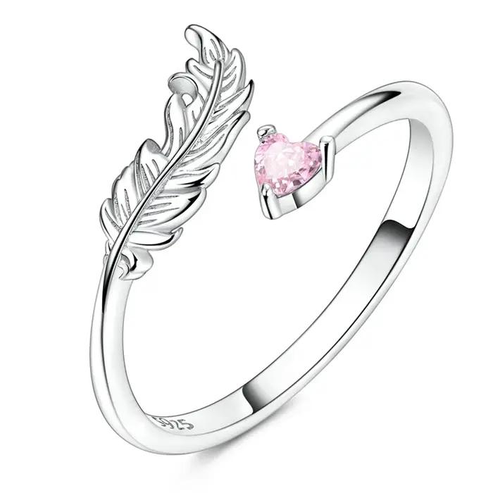 Trèfle réglable anneau 925 en argent Sterling Original rotatif fleur de cerisier anneaux ouverts pou