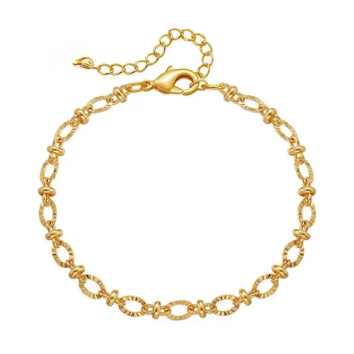Bracelets à chaîne exquis remplis d'or 18 carats pour femmes