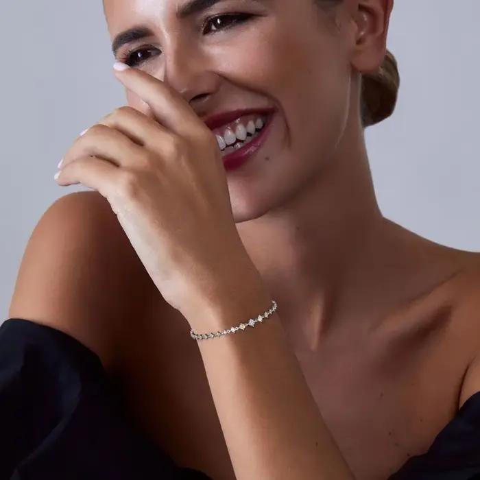 Bracelets tennis ronds en moissanite de 3 mm IOGOU