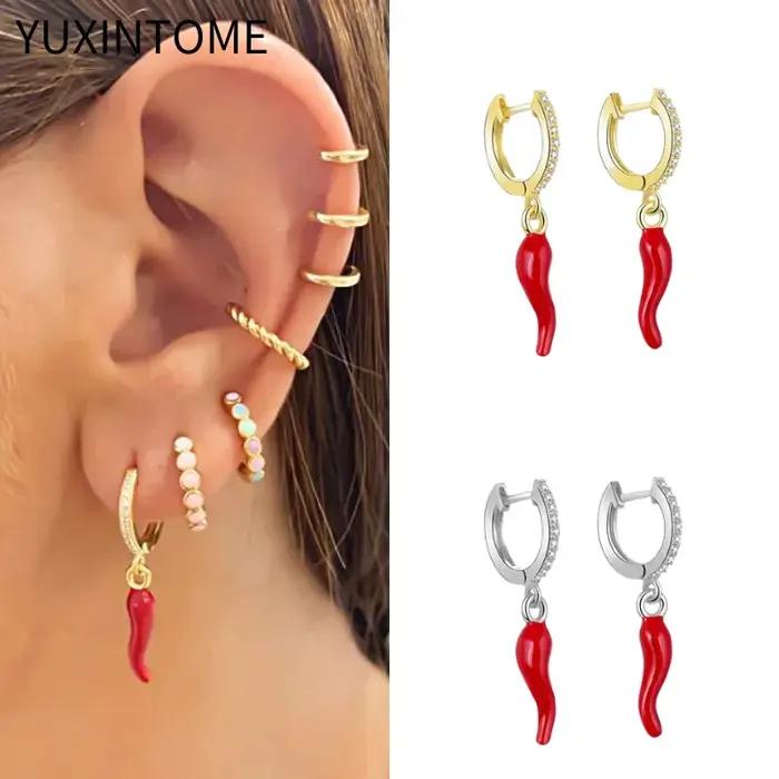 Petites boucles d'oreilles en forme de Chili pour femmes et filles