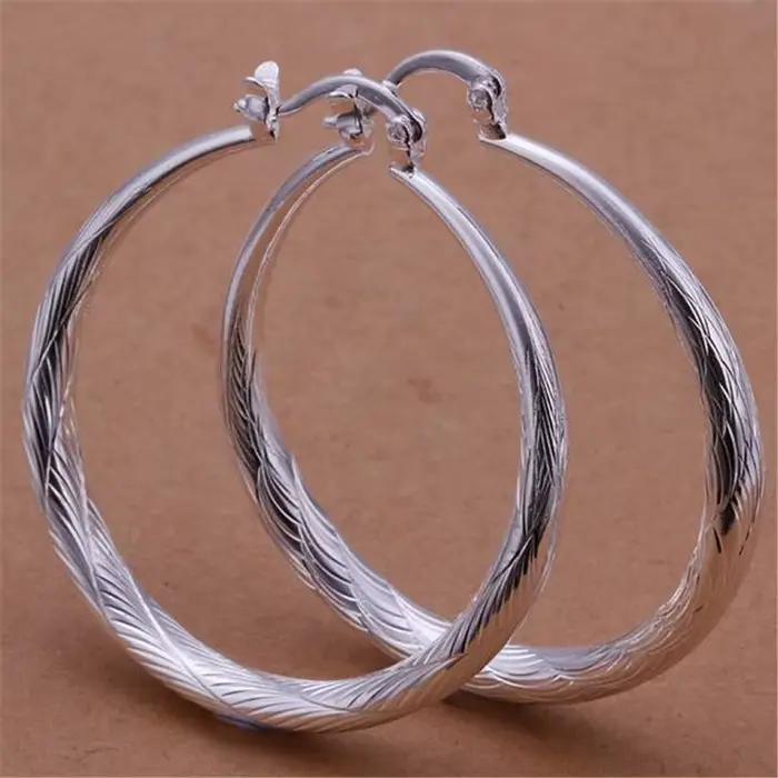 Boucles d'oreilles rétro en argent plaqué pour femmes élégantes classiques occasions spéciales mariage quotidien