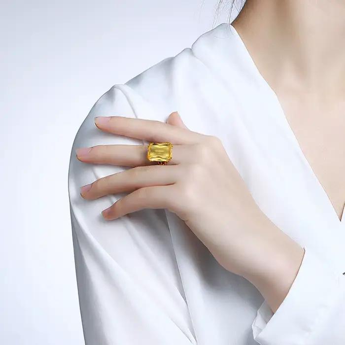 Bague de Luxe Brillante en Argent Sterling 925 pour Femme