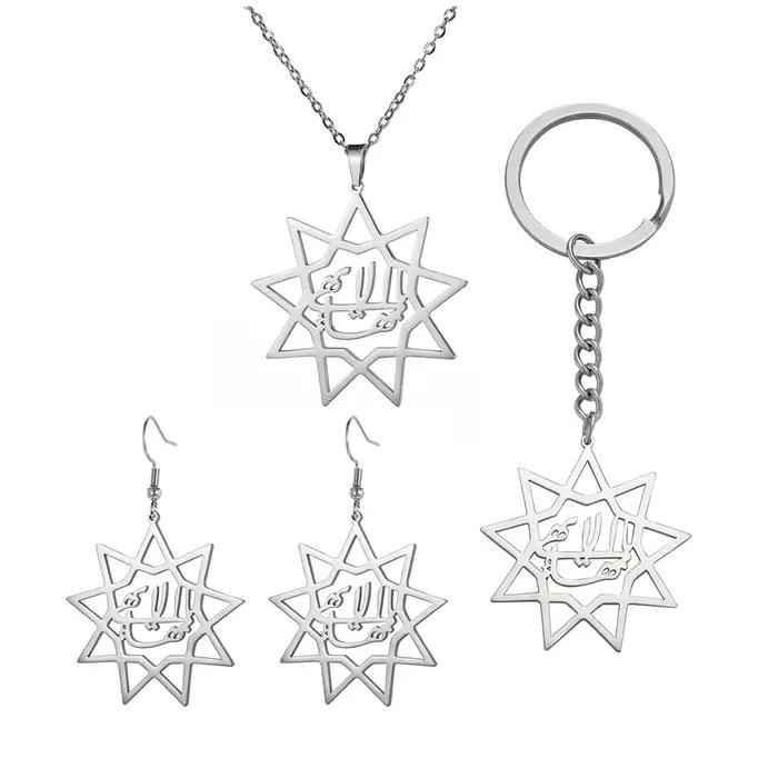 LIKGREAT Ensemble collier et boucle d'oreille étoile