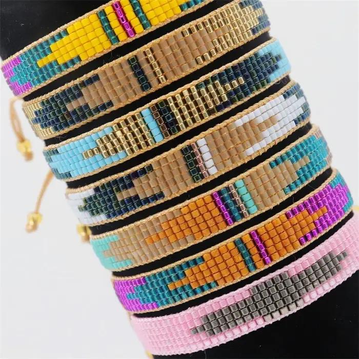 ZHONGVI Miyuki Bracelet pour femmes bohême ethnique Bracelets bijoux