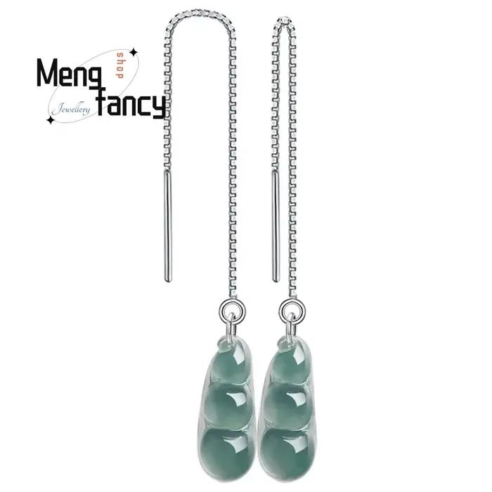 Boucles d'oreilles en jadéite naturelle