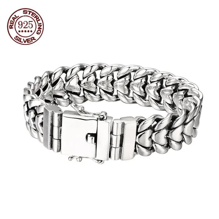 Bracelet en argent sterling S925 puissant
