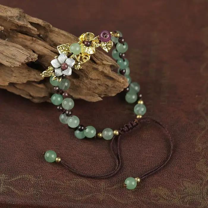 Bracelet en perles d'aventurine pour femmes