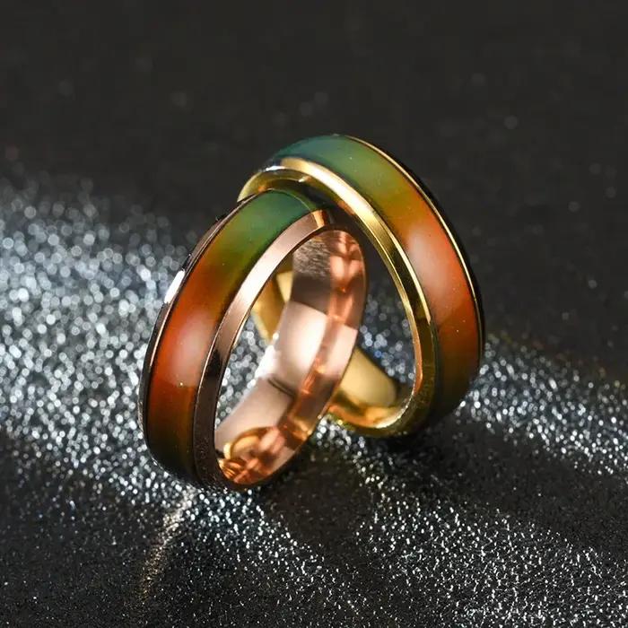 Nouvelle Bague d'Humeur 2026 à Changement de Couleur en Fonction de la Température – Bijou Intelligent à Décoloration – Meilleur Cadeau pour Amis – Vente Flash