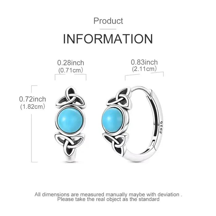 Boucles d'oreilles originales en argent Sterling 925