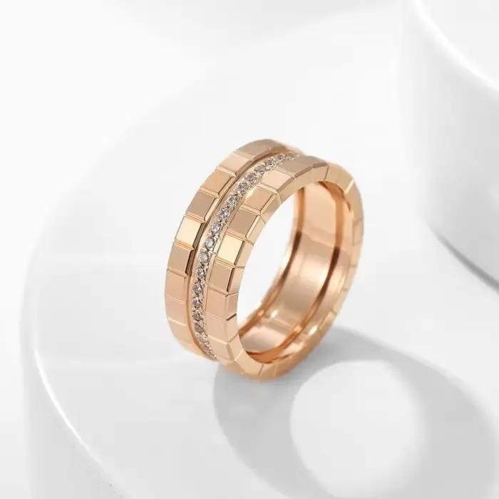 Bague de luxe de style français, haute qualité, style glaçon, pavée de zircon AAA, pour femme, bijou