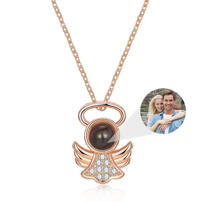 Collier personnalisé avec photo à l'intérieur pour homme et femme style moderne cadeau occasion spéciale souvenirs précieux