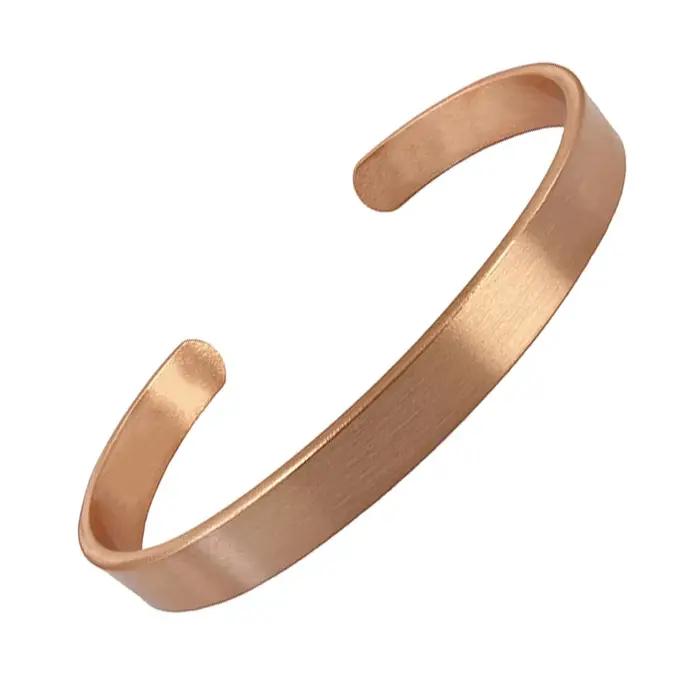 Bracelet magnétique en cuivre pur pour femmes et hommes, manchette de taille réglable, arthrite, san